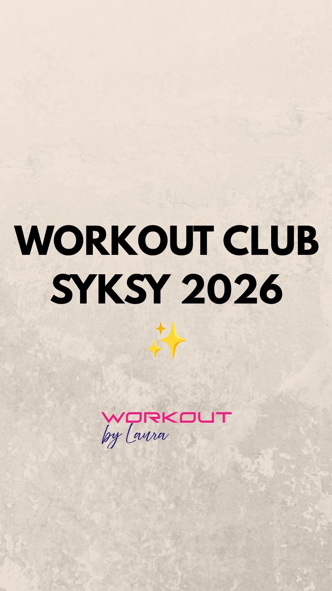 WORKOUT CLUB-jäsenyys syksy 2026